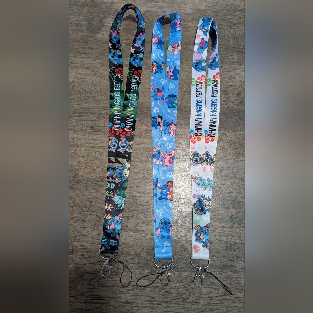 New!! Set Of 3 Lilo & Stitch Laynards *BINJ